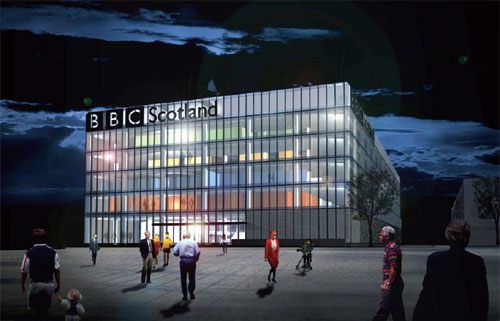 BBC Scotland headquarters at Pacific Quay in Glasgow